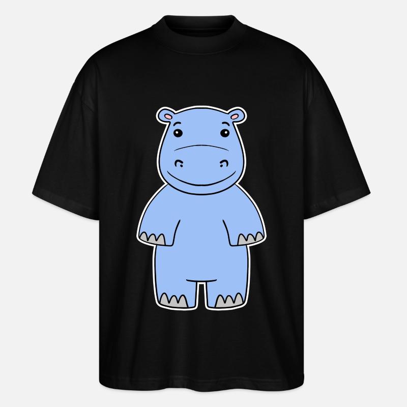 Hippopotame - T-shirt bio Blaster 2.0 coupe oversize Stanley/Stella Unisexe - noir