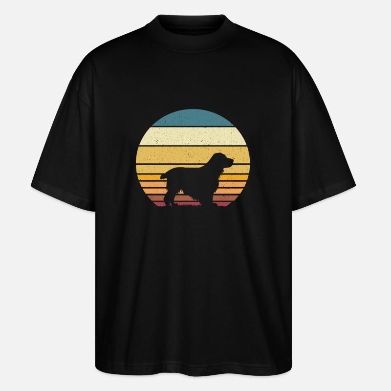 Cocker Spaniel - Stanley/Stella Oversized Unisex Organic T-shirt Blaster 2.0 - black