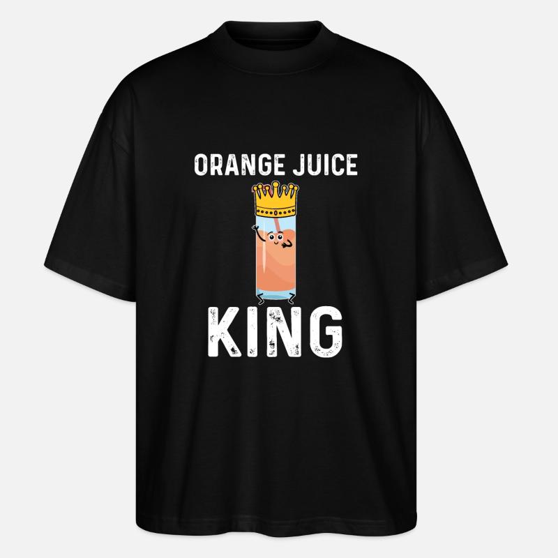 Jus d’orange King - T-shirt bio Blaster 2.0 coupe oversize Stanley/Stella Unisexe - noir