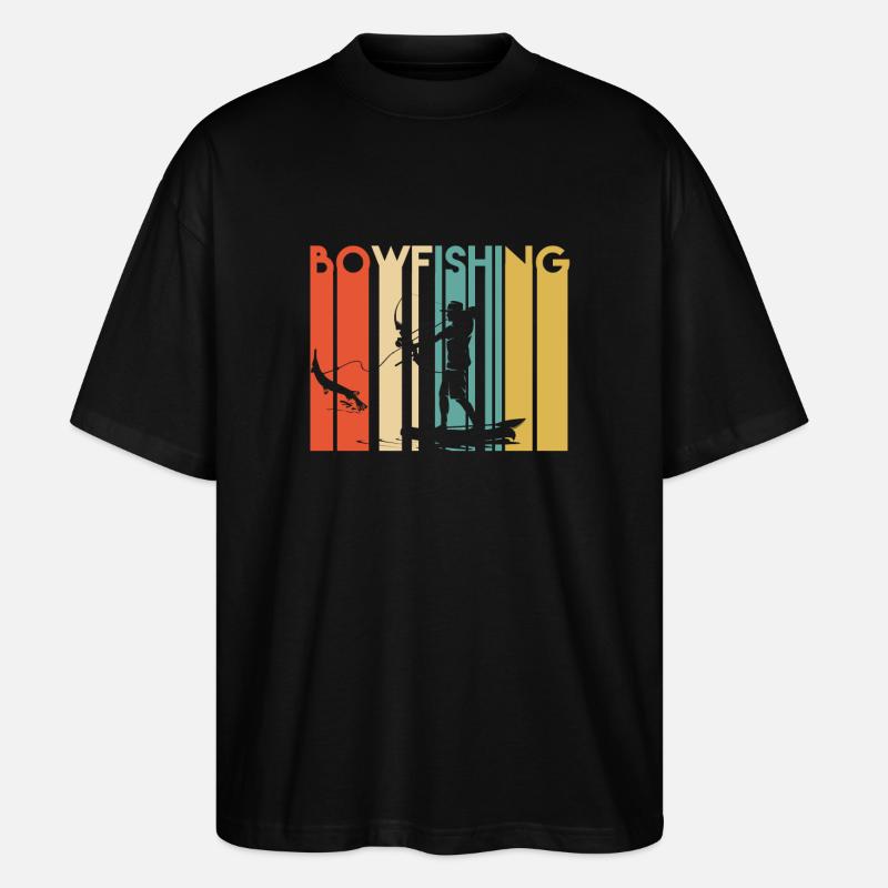 Retro Bogenfischen - Stanley/Stella Oversized Unisex Bio T-Shirt Blaster 2.0 - Schwarz
