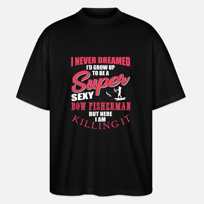 Bogenfischer - Stanley/Stella Oversized Unisex Bio T-Shirt Blaster 2.0 - Schwarz