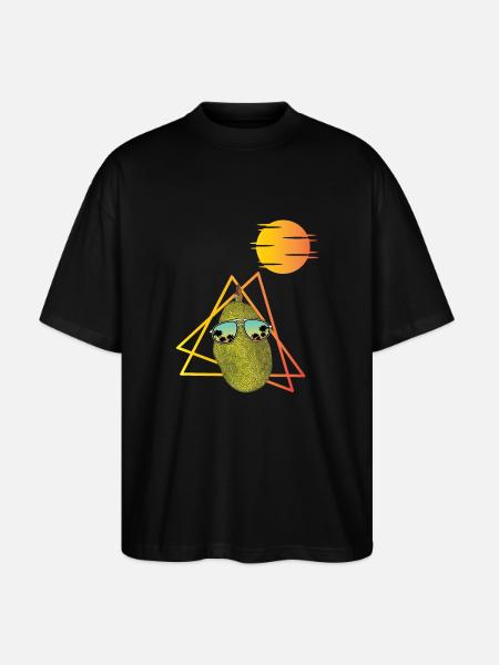 Retro 80s jackfruit - Stanley/Stella Oversized Unisex Organic T-shirt Blaster 2.0 - black