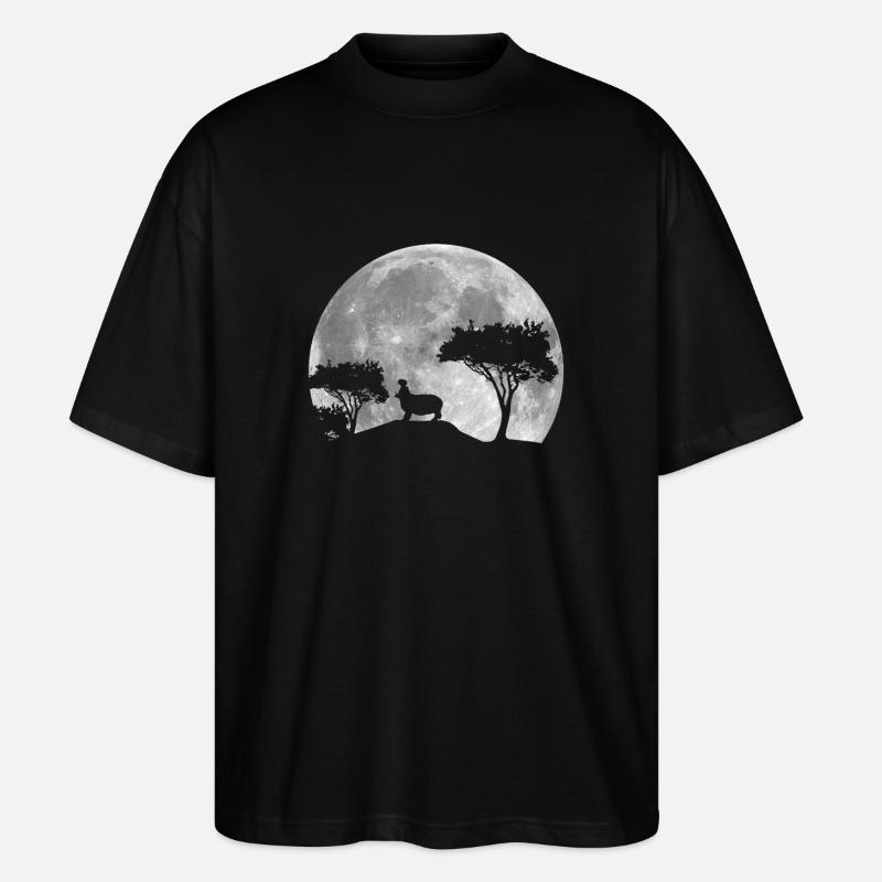 Hippopotame la nuit - T-shirt bio Blaster 2.0 coupe oversize Stanley/Stella Unisexe - noir