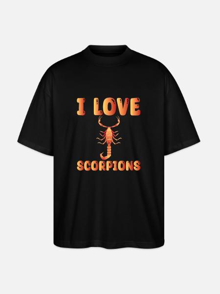 Ich Liebe Skorpione - Stanley/Stella Oversized Unisex Bio T-Shirt Blaster 2.0 - Schwarz