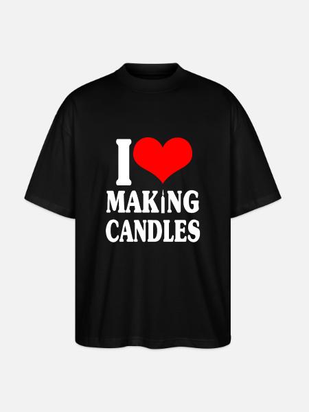 I love making candles - Stanley/Stella Oversized Unisex Organic T-shirt Blaster 2.0 - black