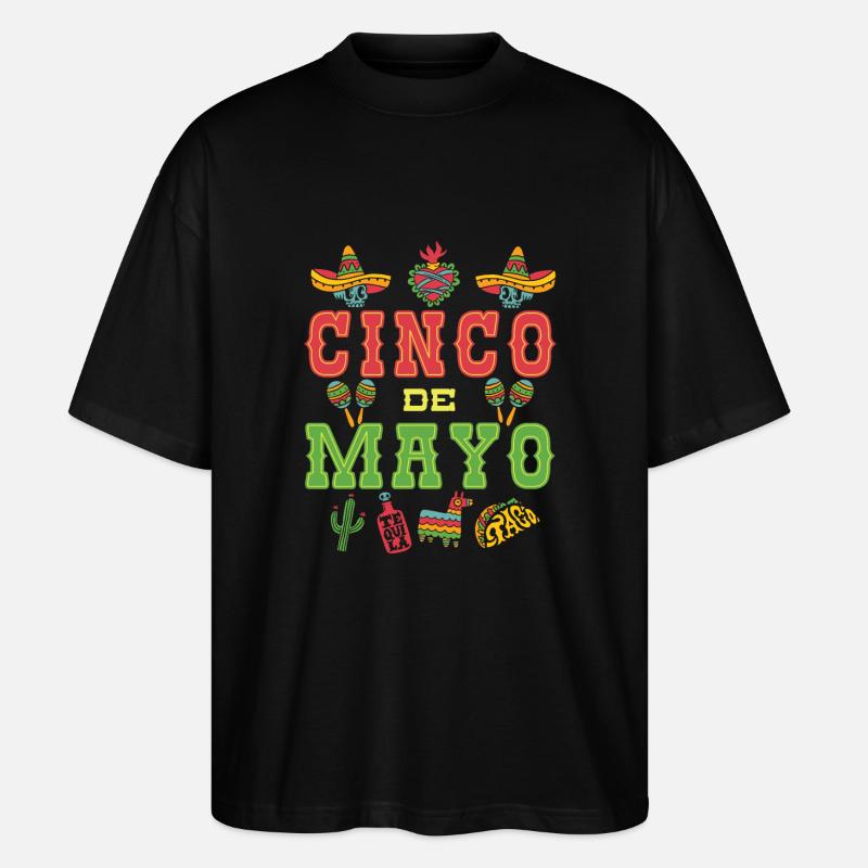 Cinco De Mayo - Stanley/Stella Oversized Unisex Bio T-Shirt Blaster 2.0 - Schwarz