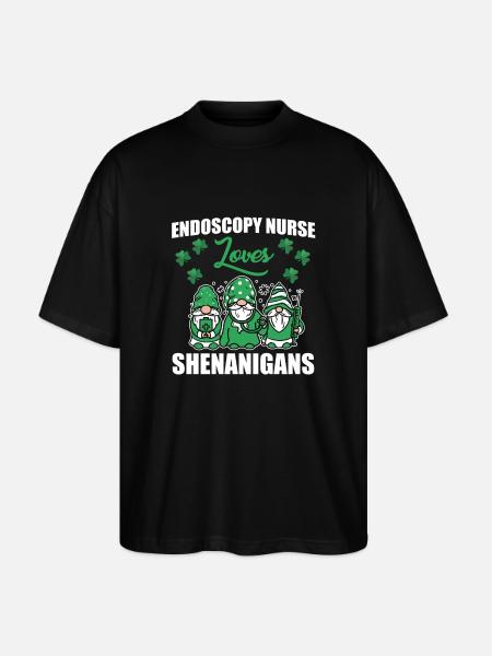 Endoscopy Nurse St. Patrick's Day - Stanley/Stella Oversized Unisex Organic T-shirt Blaster 2.0 - black