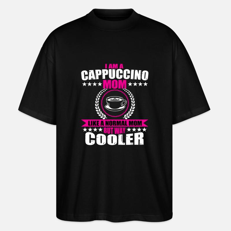 Cappuccino Mama Design - T-shirt bio Blaster 2.0 coupe oversize Stanley/Stella Unisexe - noir