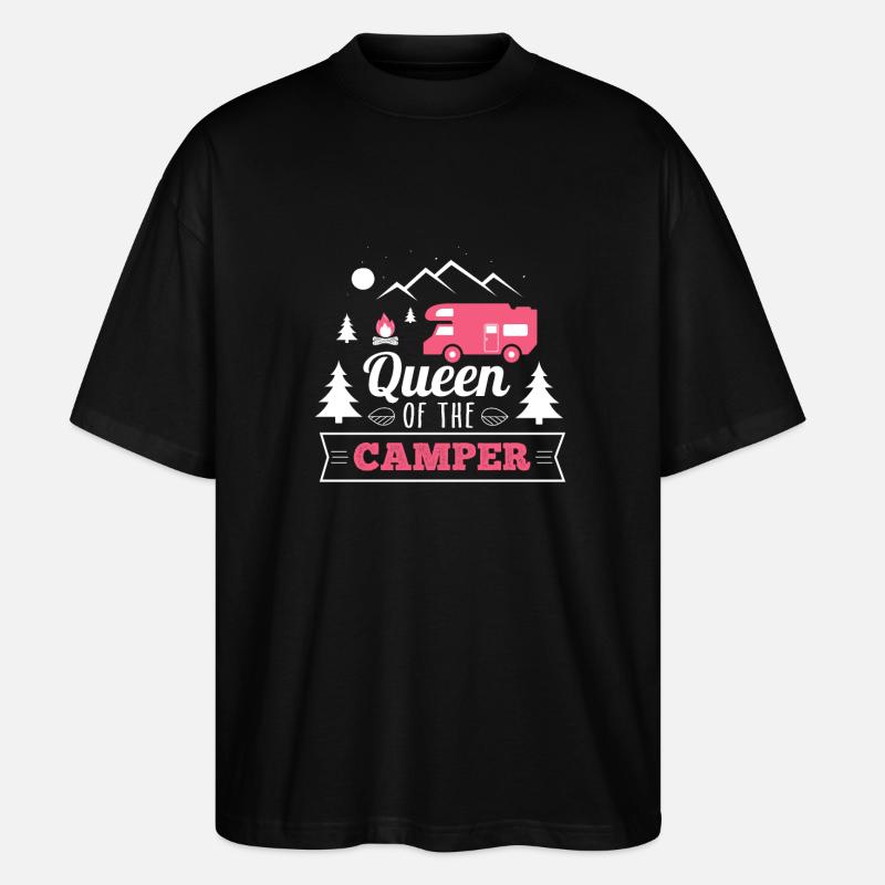 Reine du campeur - T-shirt bio Blaster 2.0 coupe oversize Stanley/Stella Unisexe - noir