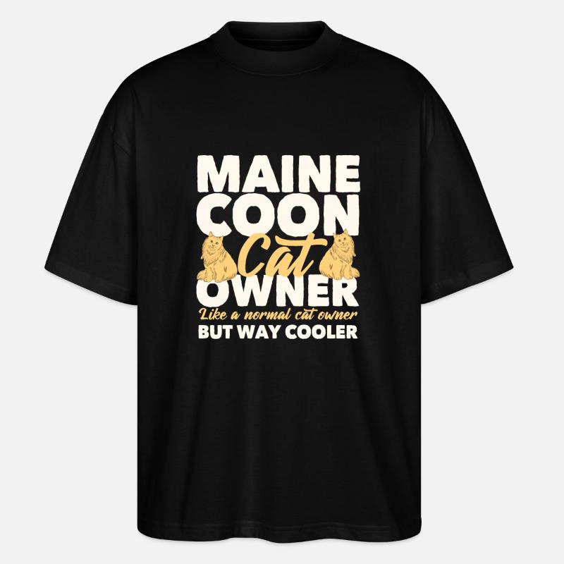 Maine Coon - Stanley/Stella Oversized Unisex Bio T-Shirt Blaster 2.0 - Schwarz