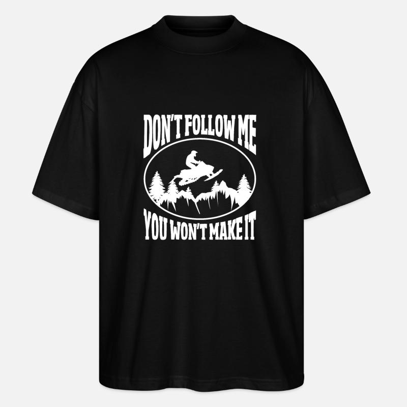 Cool Snowmobile Gift - Stanley/Stella Oversized Unisex Organic T-shirt Blaster 2.0 - black