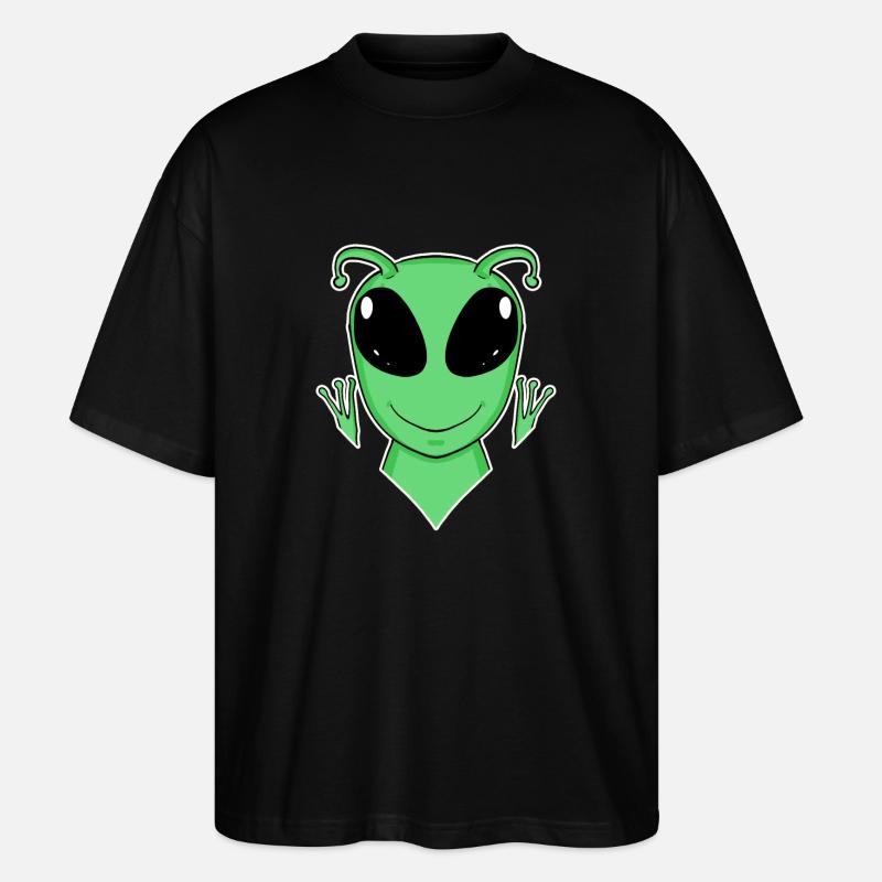 Alien Kopf - Stanley/Stella Oversized Unisex Bio T-Shirt Blaster 2.0 - Schwarz