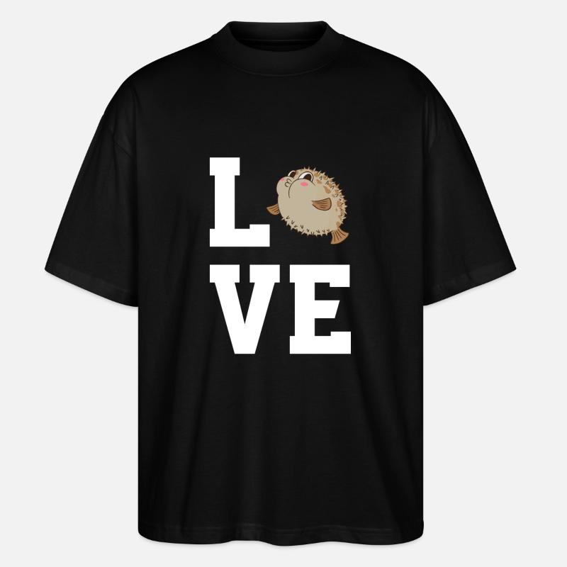 Cher poisson-globe - T-shirt bio Blaster 2.0 coupe oversize Stanley/Stella Unisexe - noir