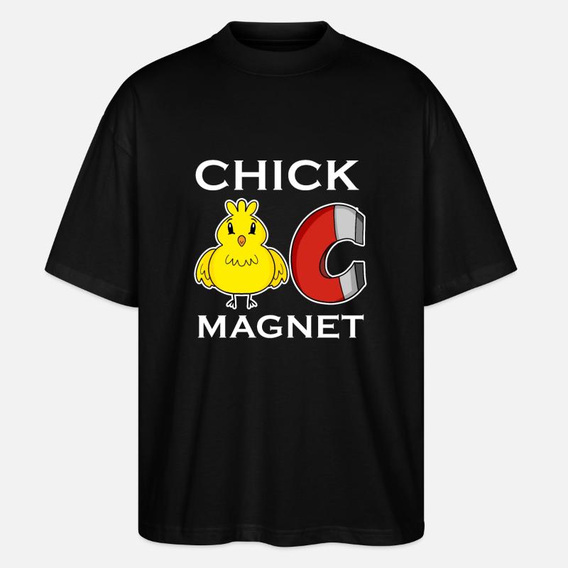 Aimant de poussin - T-shirt bio Blaster 2.0 coupe oversize Stanley/Stella Unisexe - noir