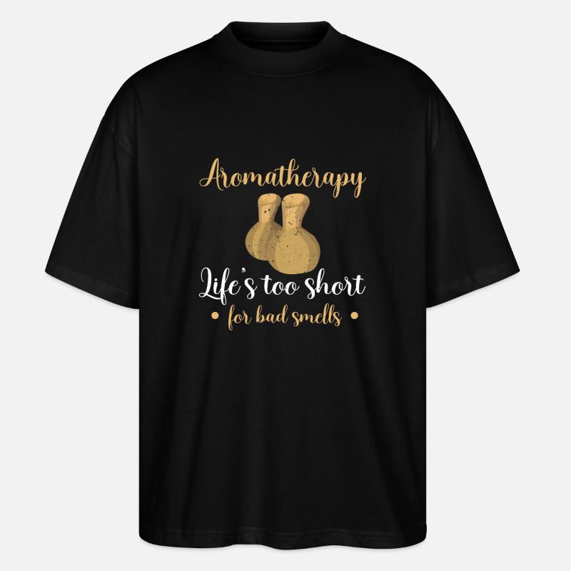 Aromathérapie Gidtschenk - T-shirt bio Blaster 2.0 coupe oversize Stanley/Stella Unisexe - noir