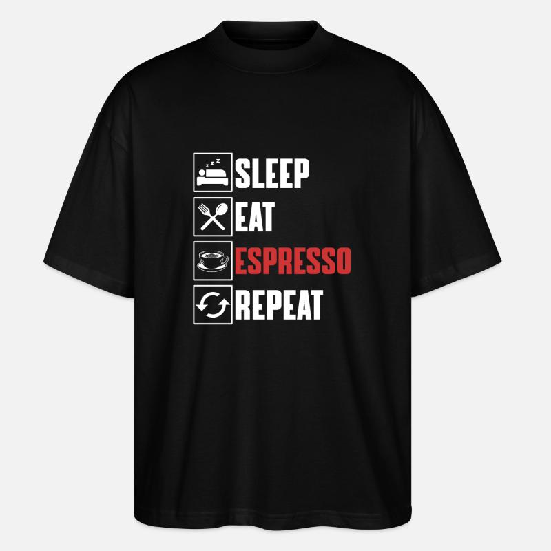 Espresso - Stanley/Stella Oversized Unisex Bio T-Shirt Blaster 2.0 - Schwarz