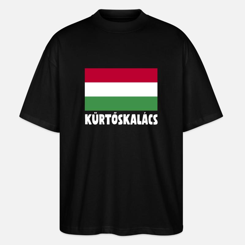 kaminkucKürtőskalács Drapeau hongrois - T-shirt bio Blaster 2.0 coupe oversize Stanley/Stella Unisexe - noir