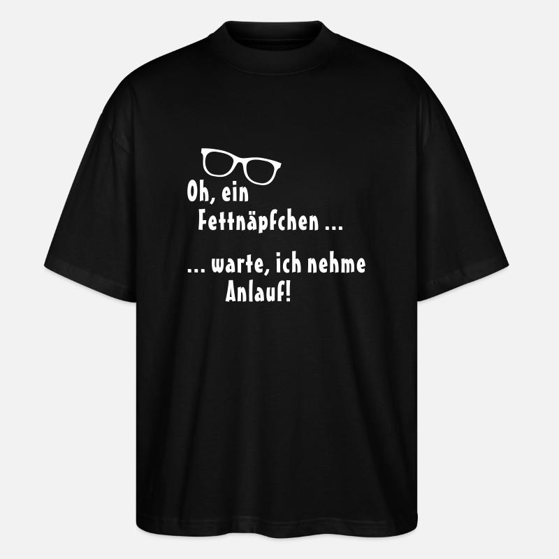 Fettnäpfchen - Stanley/Stella Oversized Unisex Bio T-Shirt Blaster 2.0 - Schwarz