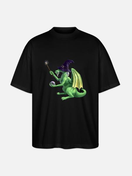 dragon wizard - Stanley/Stella Oversized Unisex Bio T-Shirt Blaster 2.0 - Schwarz