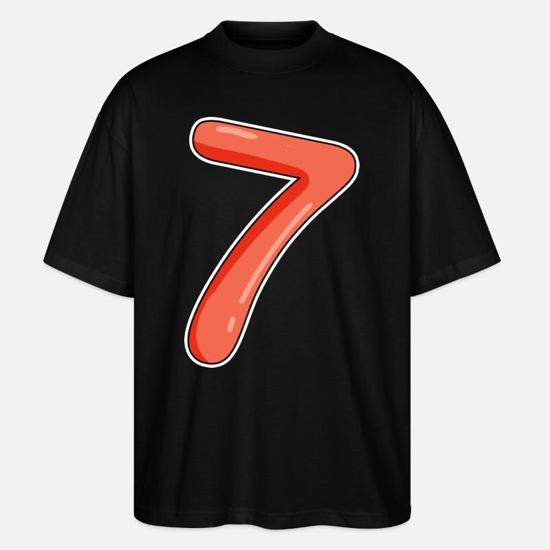Sieben - Stanley/Stella Oversized Unisex Bio T-Shirt Blaster 2.0 - Schwarz