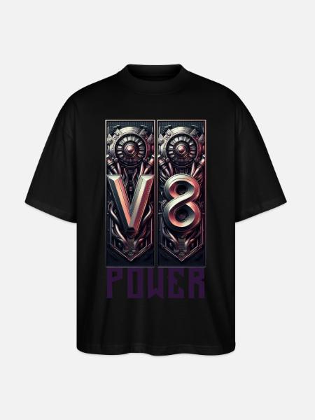 Puissance du V8 - T-shirt bio Blaster 2.0 coupe oversize Stanley/Stella Unisexe - noir