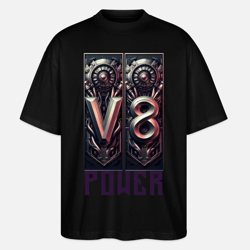 V8 Power - Stanley/Stella Oversized Unisex Organic T-shirt Blaster 2.0 - black