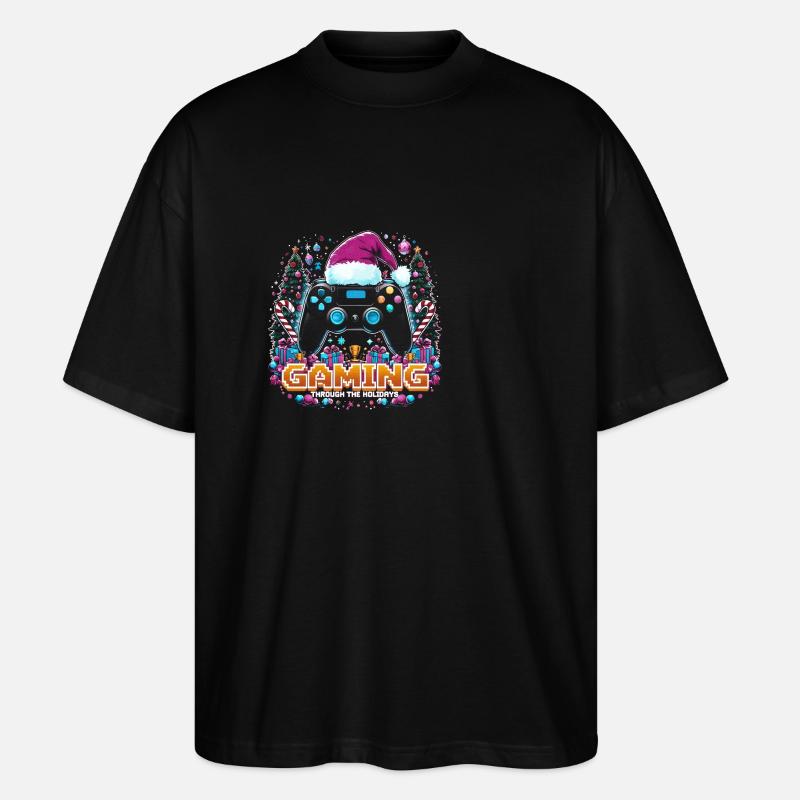 Manette de jeu de Noël - T-shirt bio Blaster 2.0 coupe oversize Stanley/Stella Unisexe - noir