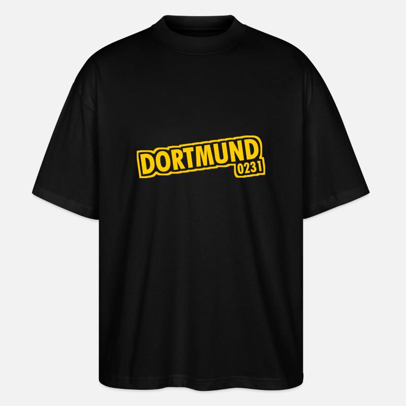 Dortmund - 0231 - Area Code - Stanley/Stella Oversized Unisex Organic T-shirt Blaster 2.0 - black