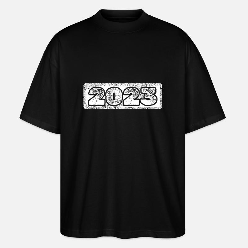 Jahreszahl 2023 - Stanley/Stella Oversized Unisex Bio T-Shirt Blaster 2.0 - Schwarz