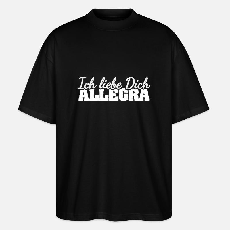 Geschenk für Allegra - Stanley/Stella Oversized Unisex Bio T-Shirt Blaster 2.0 - Schwarz