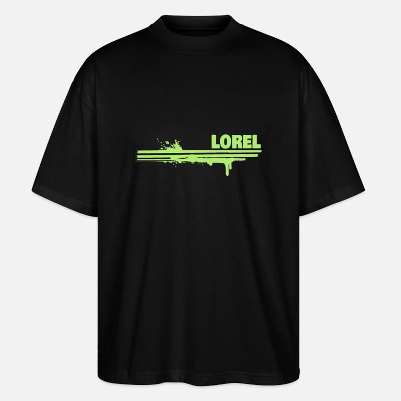 Farbklecks Lorel - Stanley/Stella Oversized Unisex Bio T-Shirt Blaster 2.0 - Schwarz