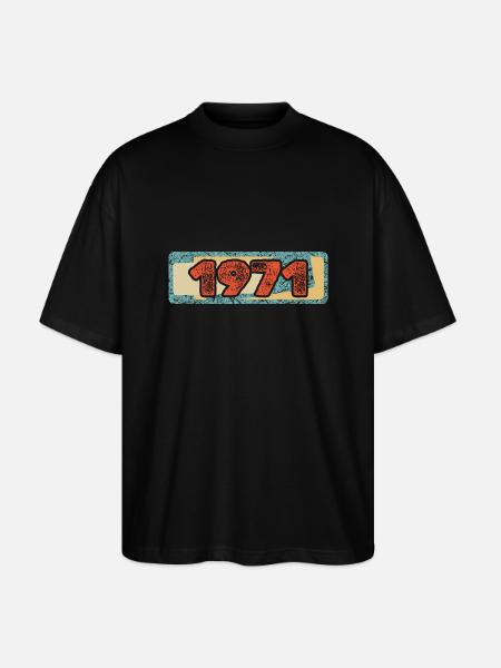 Year 1971 - Stanley/Stella Oversized Unisex Organic T-shirt Blaster 2.0 - black