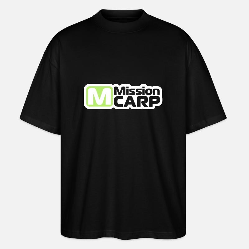 Fishing, carp, fish, mission carp - Stanley/Stella Oversized Unisex Organic T-shirt Blaster 2.0 - black