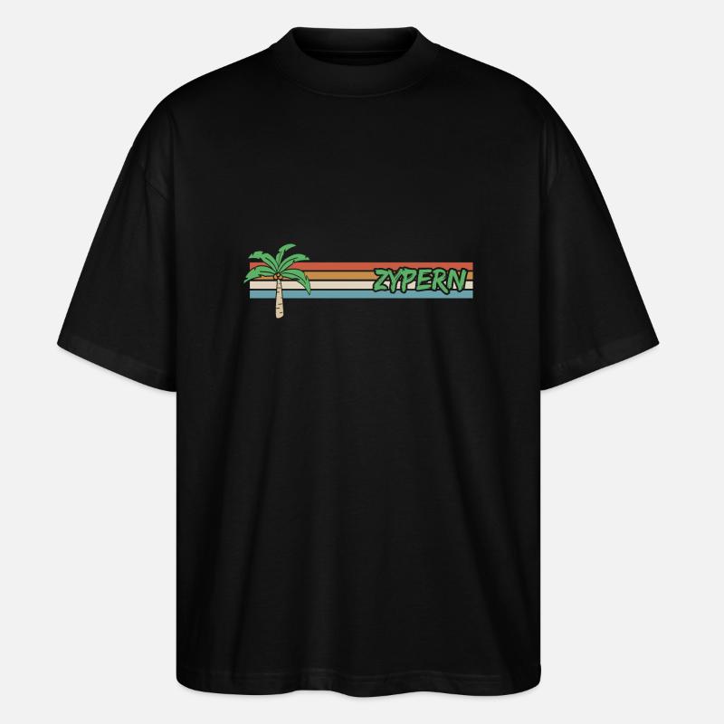 Urlaub Zypern - Stanley/Stella Oversized Unisex Bio T-Shirt Blaster 2.0 - Schwarz