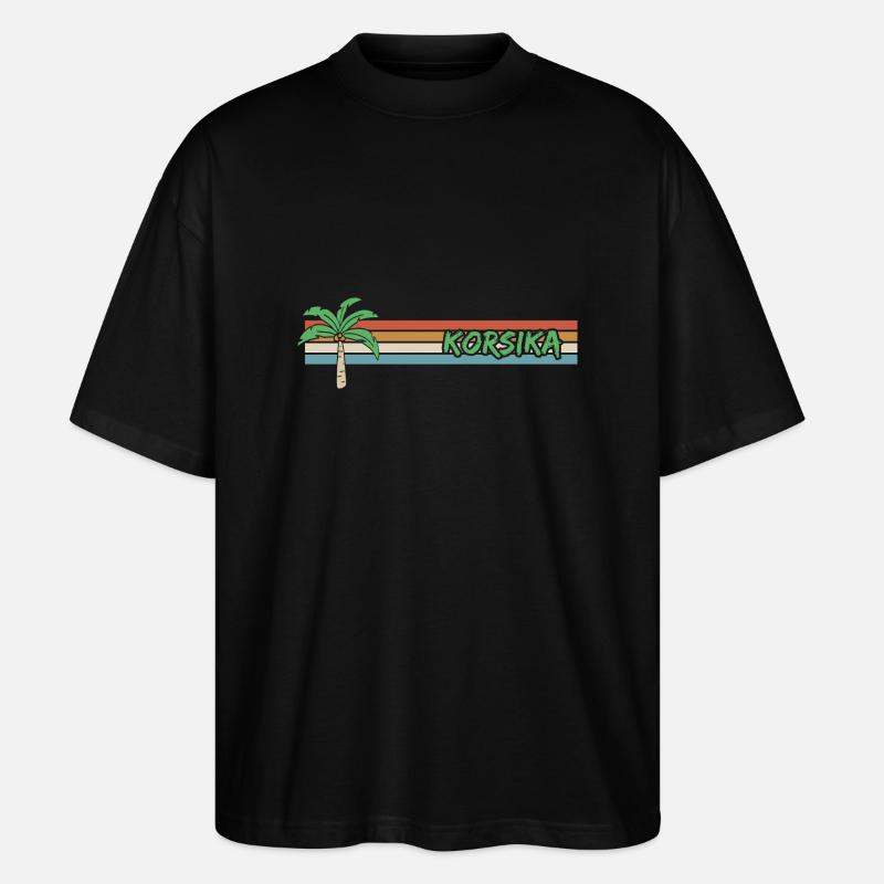 Urlaub Korsika - Stanley/Stella Oversized Unisex Bio T-Shirt Blaster 2.0 - Schwarz