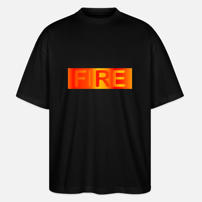 Feu / feu - T-shirt bio Blaster 2.0 coupe oversize Stanley/Stella Unisexe - noir