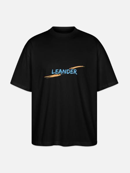 Leander Leander - Stanley/Stella Oversized Unisex Organic T-shirt Blaster 2.0 - black