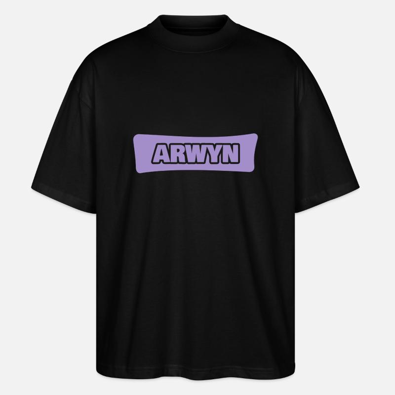 First name Arwyn - Stanley/Stella Oversized Unisex Organic T-shirt Blaster 2.0 - black