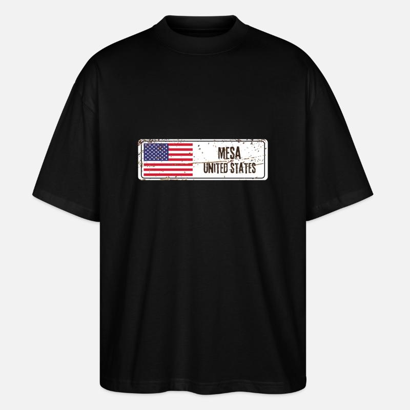 Mesa Drapeau des États-Unis - T-shirt bio Blaster 2.0 coupe oversize Stanley/Stella Unisexe - noir