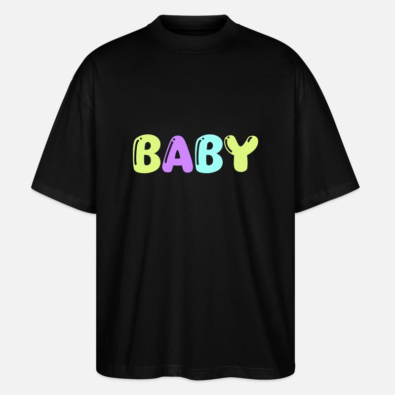 baby - Stanley/Stella Oversized Unisex Bio T-Shirt Blaster 2.0 - Schwarz