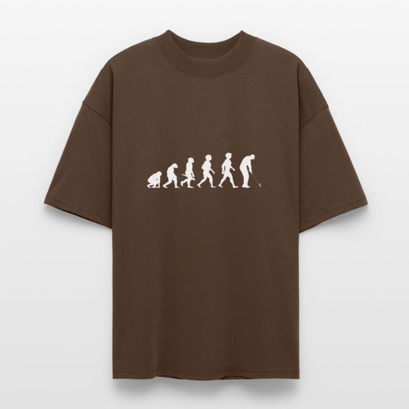 Evolution Golf Golfer Golfer Golf Course Stanley/Stella Oversized Unisex Organic T-shirt Blaster 2.0