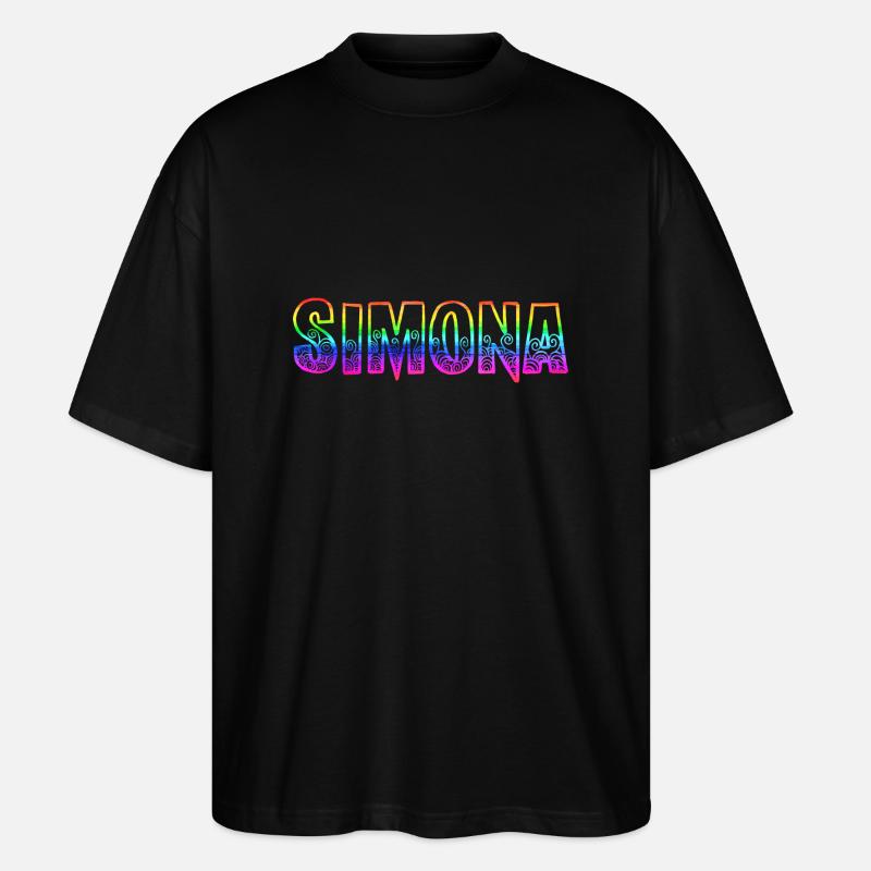 simona rs arc-en-ciel - T-shirt bio Blaster 2.0 coupe oversize Stanley/Stella Unisexe - noir
