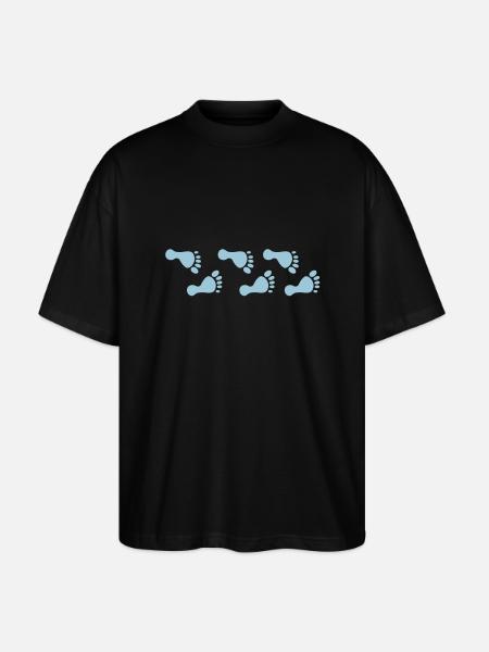 baby feet - Camiseta Oversize Ecológica Unisex Stanley/Stella Blaster 2.0 - negro