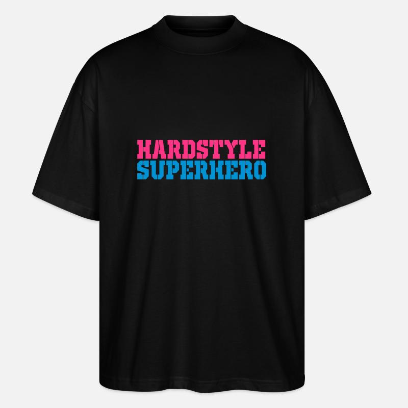 Hardstyle Superheld - Stanley/Stella Oversized Unisex Bio T-Shirt Blaster 2.0 - Schwarz