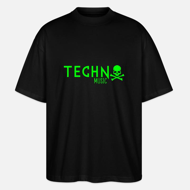 Techno-Musik - Stanley/Stella Oversized Unisex Bio T-Shirt Blaster 2.0 - Schwarz