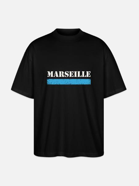 Marseille Millésime - T-shirt bio Blaster 2.0 coupe oversize Stanley/Stella Unisexe - noir