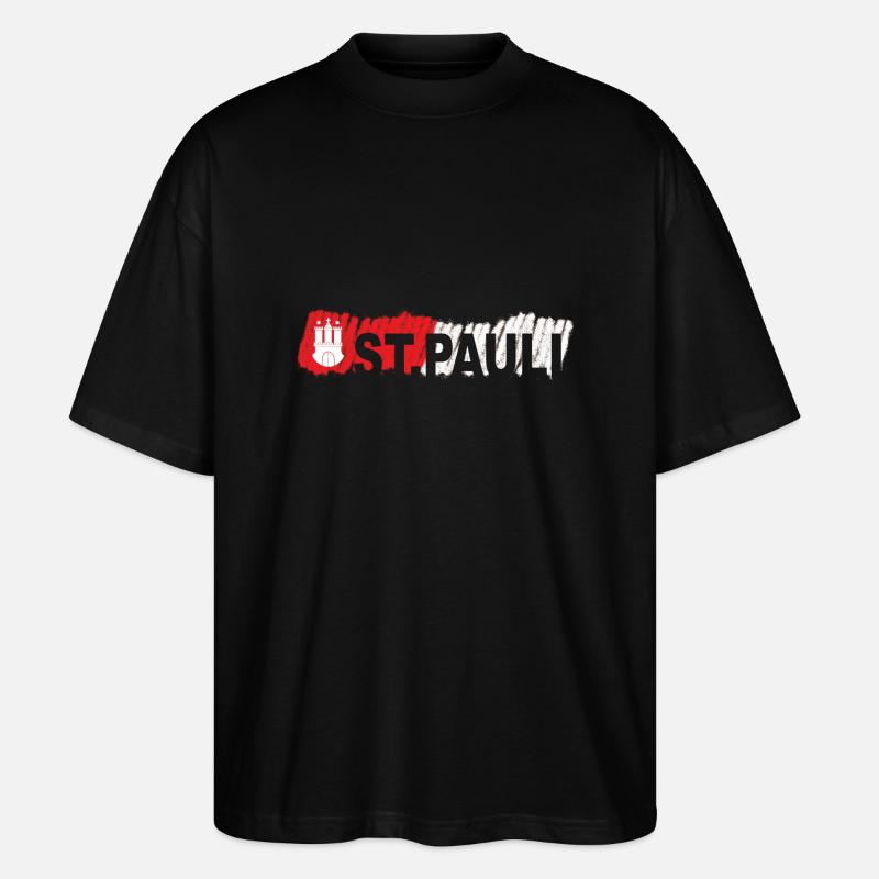 St.Pauli 2FB - T-shirt bio Blaster 2.0 coupe oversize Stanley/Stella Unisexe - noir