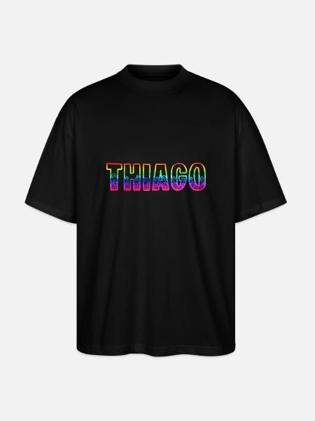 thiago rs regenbogen - Stanley/Stella Oversized Unisex Bio T-Shirt Blaster 2.0 - Schwarz