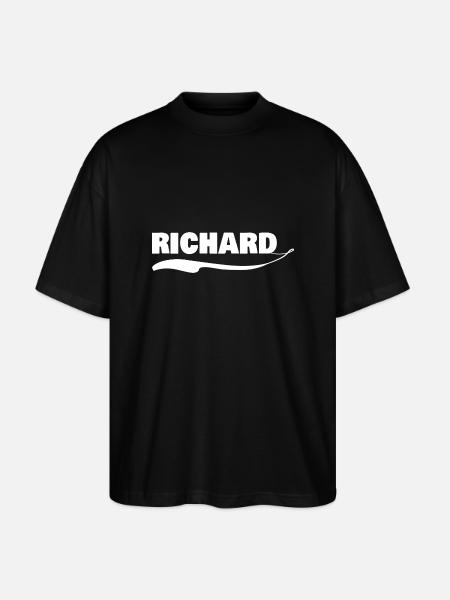 First name richard - Stanley/Stella Oversized Unisex Organic T-shirt Blaster 2.0 - black