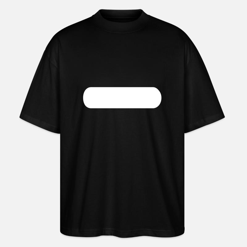 Minus symbol math vector - Stanley/Stella Oversized Unisex Organic T-shirt Blaster 2.0 - black
